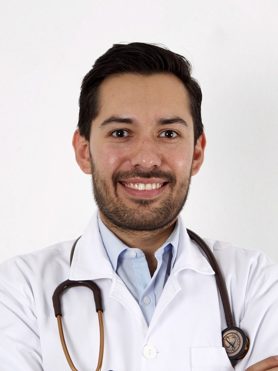 Retrato del Dr. Ricardo Alfaro, médico familiar